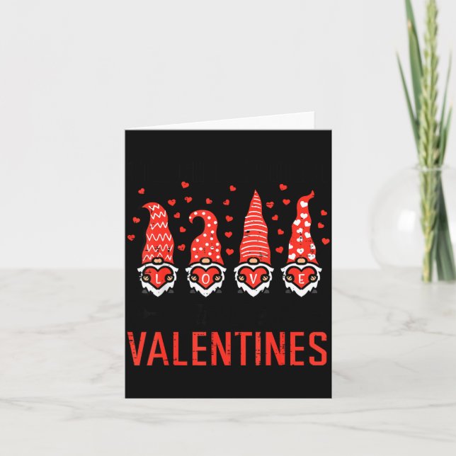 Cartão I Teach Cutest Little Valentines Gnomes Love Teach (Frente)