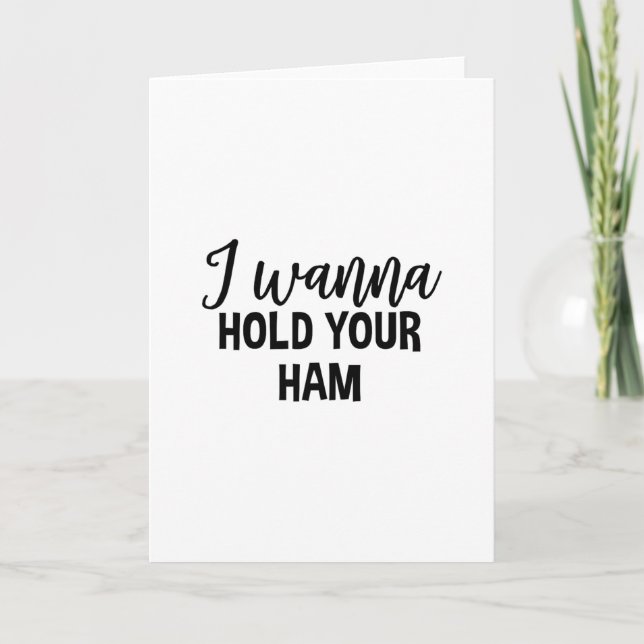 Cartão I Wanna Hold Your Ham Thanksgiving Funny Group Mat (Frente)