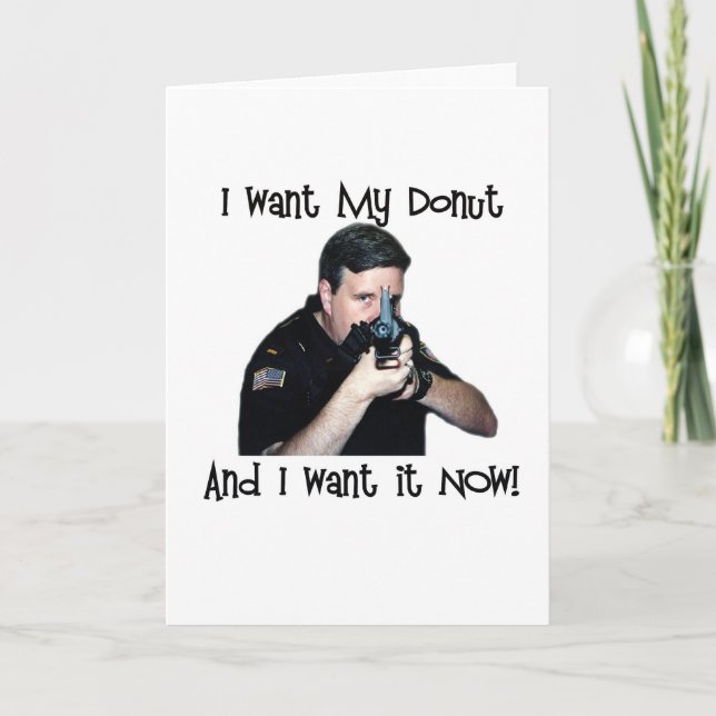 Cartão I Want My Donut Card (Frente)