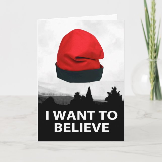 Cartão I want to believe - Barretina (Frente)