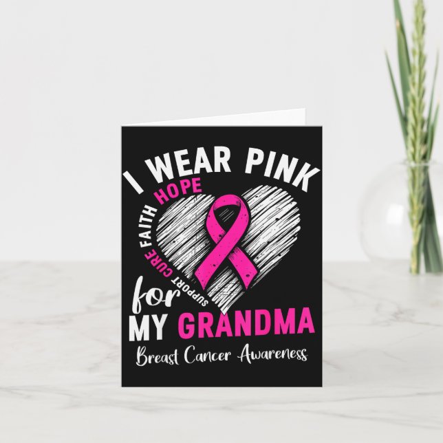 Cartão I Wear Nk For My Grandma Breast Cancer Awareness S (Frente)