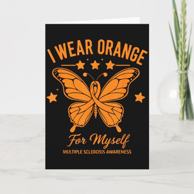 Cartão I Wear Orange Myself Ms Warrior Multiple Sclerosis (Frente)