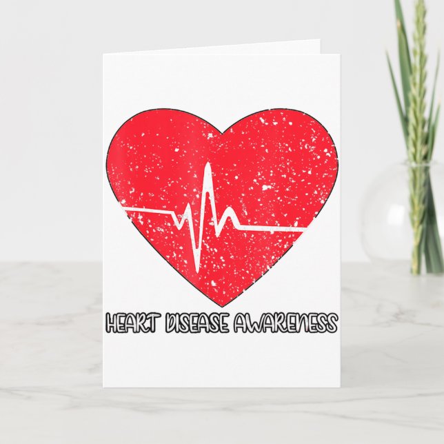Cartão I Wear Red To Fight Heart Disease Awareness _1  (Frente)