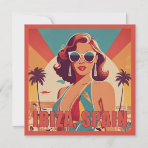 Cartão Ibiza, Poster de viagens Espanha