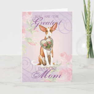 Cartão Ibizan Hound Heart Mãe