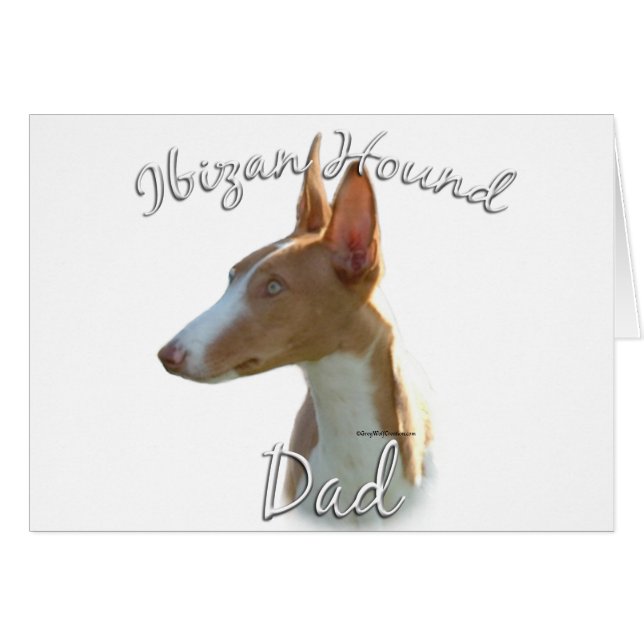 Cartão Ibizan Hound Pai 2 (Frente Horizontal)