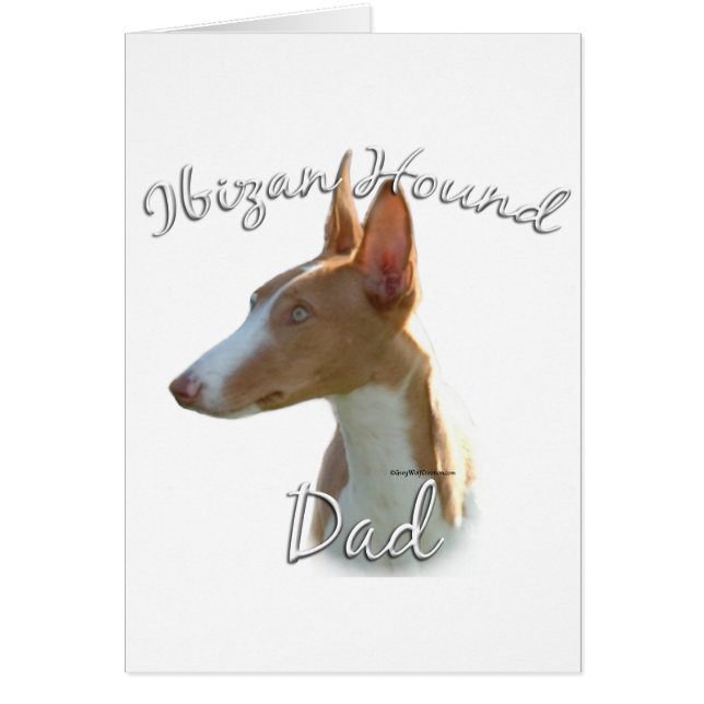 Cartão Ibizan Hound Pai 2 (Frente)