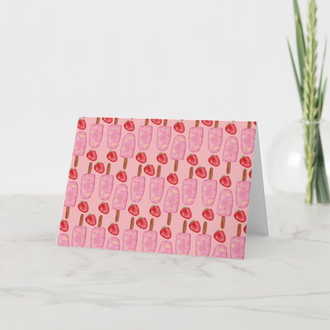 Cartão Ice cream pattern | Lollies pattern | lollipop 2 (Frente)