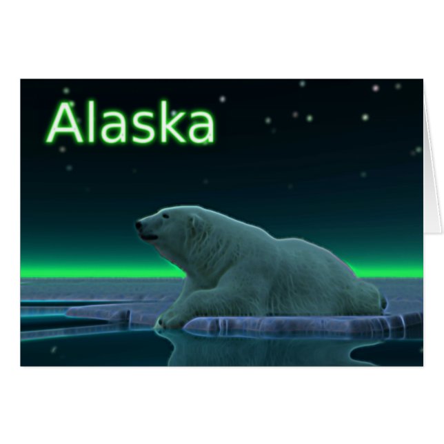 Cartão Ice Edge Polar Bear (Frente Horizontal)