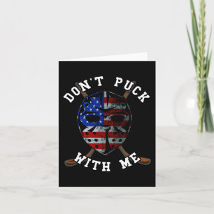Cartão Ice Hockey Sticks Americano Flag Play Hockey Ga