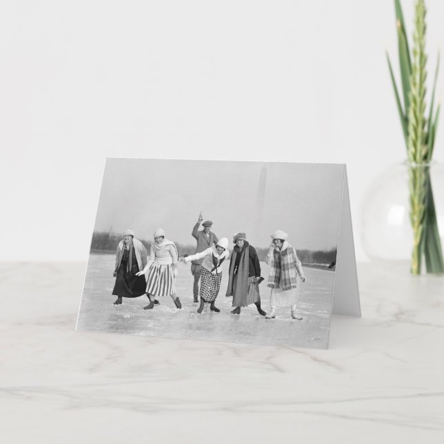 Cartão Ice Skating Race, 1925 (Frente)