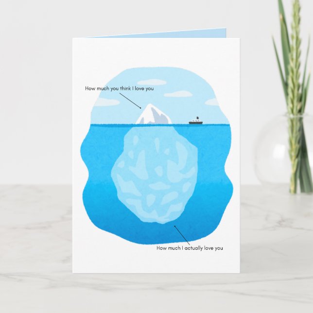 Cartão Iceberg Love Folded Greeting Card (Frente)