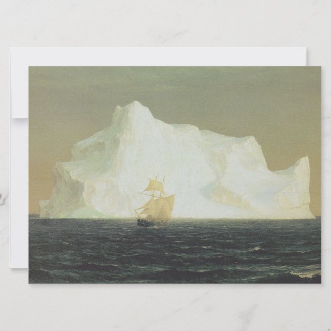 Cartão Iceberg (por Frederic Edwin Church) (Frente)