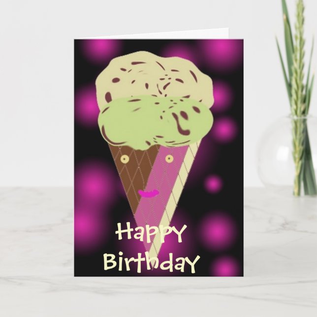 Cartão Icecreamdesign, Happy Birthday (Frente)