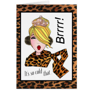 Cartão "Ícicles começam a se formar em minha Tiara!" Diva