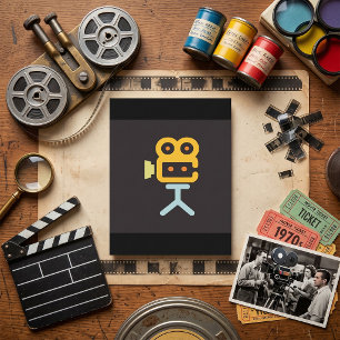 Cartão Ícone de Câmera de Filme Equipamento Mínimo de Fil