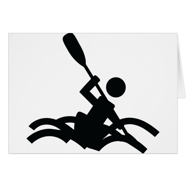 Cartão ícone do caiaque (Frente Horizontal)