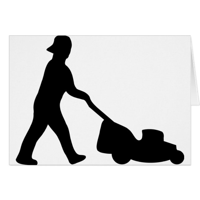 Cartão ícone do cortador de relva (Frente Horizontal)