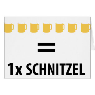Cartão Ícone do Schnitzel do ein do sind de 7 Bier