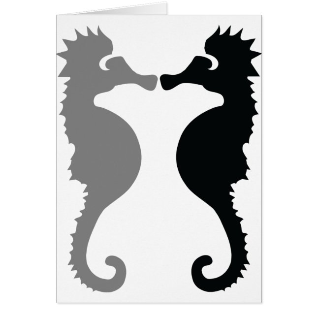 Cartão ícone dos cavalos de mar (Frente)