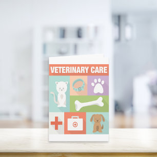 Cartão Ícone icônico de veterinário profissional