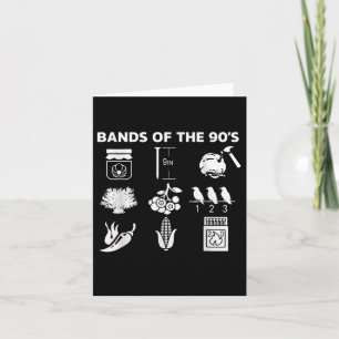 Cartão Ícones de Bandas de Música dos Anos 90 Cultura Pop