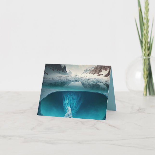 Cartão Icy Mountain View (Frente)