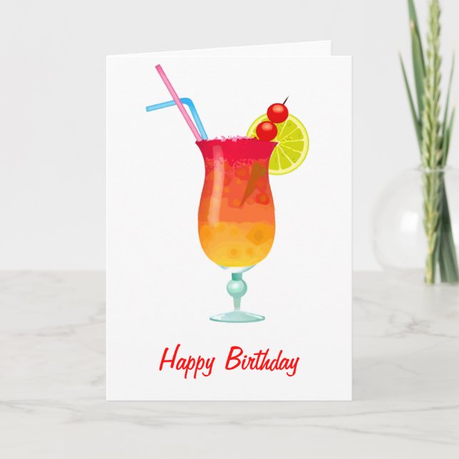 Cartão Icy Tropical Rum Punch (Frente)