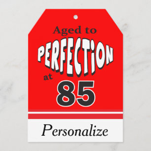 Cartão Idade até a Perfecção aos 85 anos 85.o aniversár