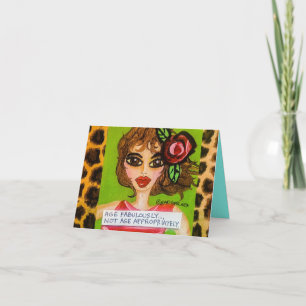 Cartão idade notecard fabulosamente, não de acordo com a 