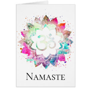 Cartão Idade nova da mandala da flor de Lotus do símbolo