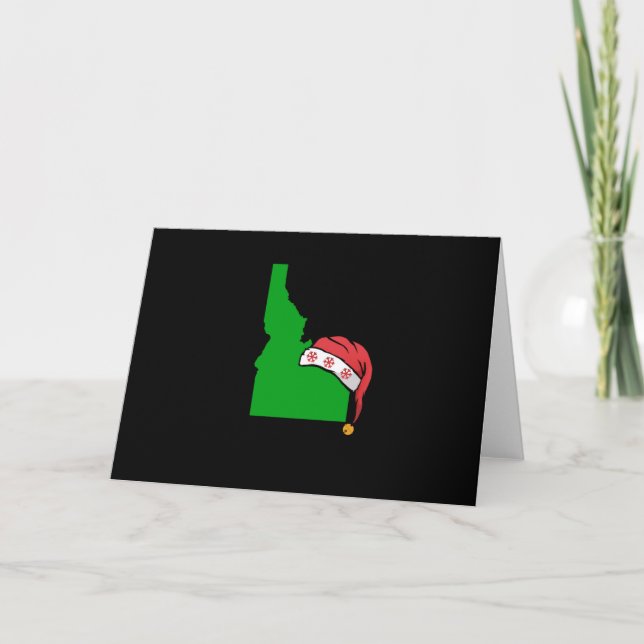 Cartão Idaho Christmas Cute Christmas Gift Green US State (Frente)
