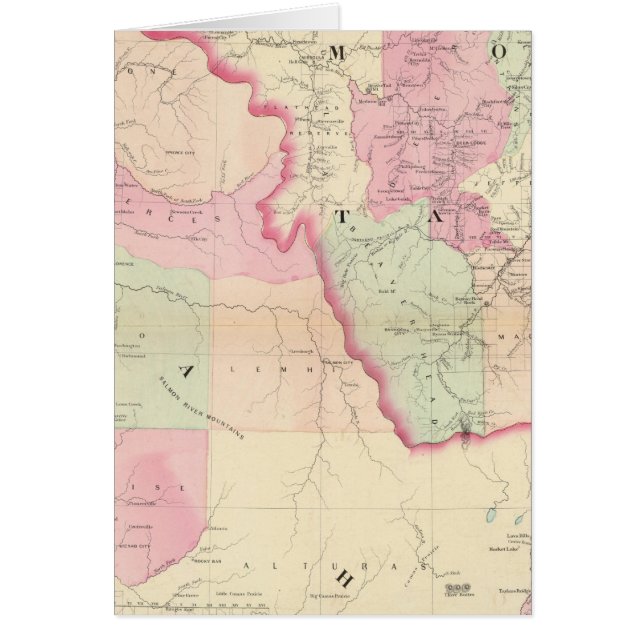 Cartão Idaho, Montana West (Frente)