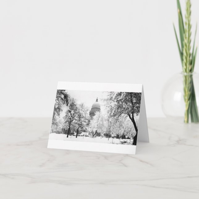 Cartão Idaho's Capitol Under Snow (Frente)