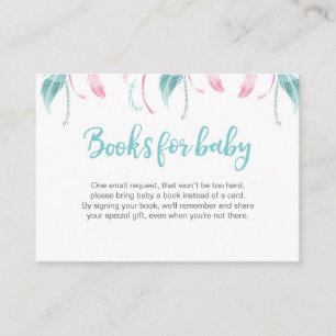 Cartão ideal da inserção do chá de fraldas do