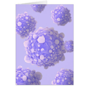 Cartão Ideia de Microscipic das pilhas de câncer de