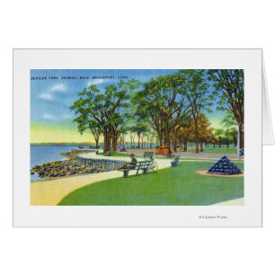 Cartão Ideia de parque de beira-mar da caminhada da