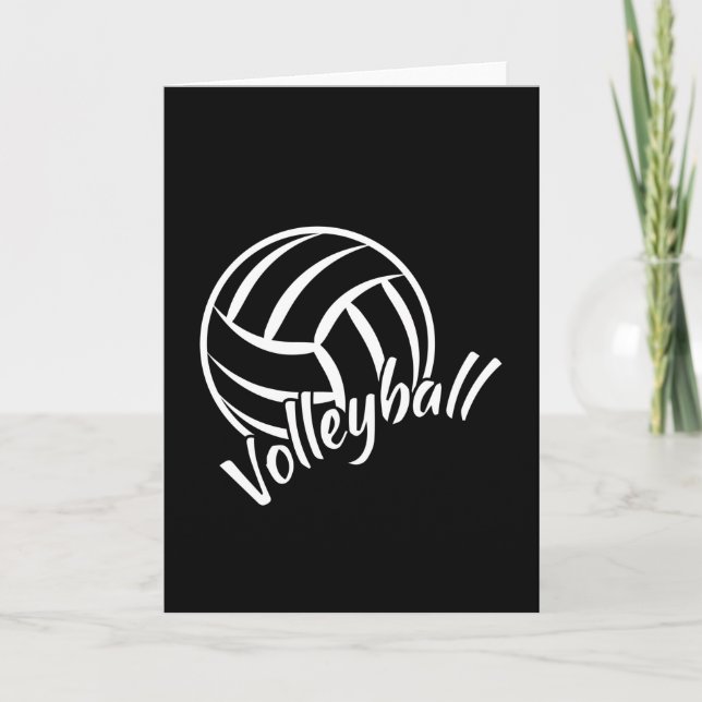 Cartão Ideia do Presente da Equipe de Voleibol de Praia (Frente)