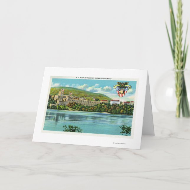 Cartão Ideia do Rio Hudson da academia militar dos E.U. (Frente)