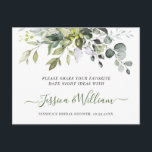 Cartão Ideia Noturna de Data do Chá de panela Euca<br><div class="desc">Para mais personalização,  clique no link "personalizar mais" e use nossa ferramenta design para modificar esse modelo. Se precisar de ajuda ou itens correspondentes,  entre em contato comigo.</div>