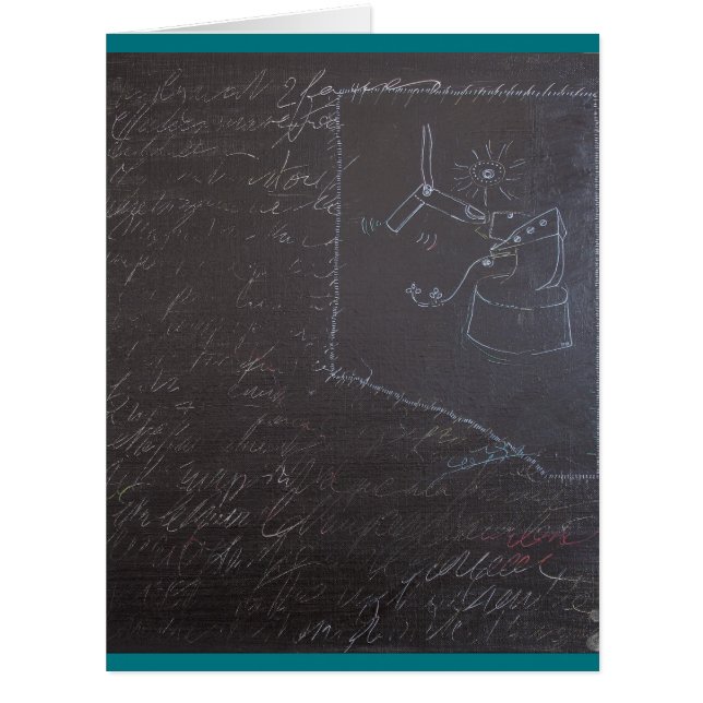 Cartão Ideias brancas e quadros negros 1 grande placa (Frente)