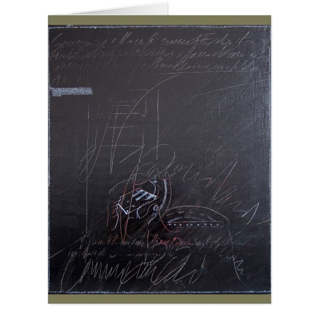 Cartão Ideias brancas e quadros negros 3 Grandes Placas (Frente)