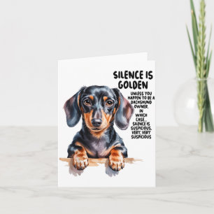 Cartão Ideias de Dachshund para Mulheres & Miniatura de N