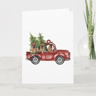 Cartão Ideias de Natal Alegre para Pastor Alemão Fantasia
