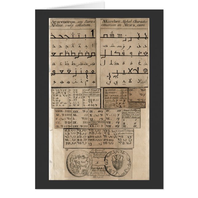 Cartão Idiomas antigos (Frente)