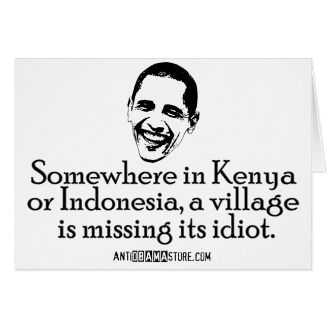 Cartão Idiota de Villiage (Frente Horizontal)