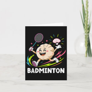 Cartão Idiotas Jogam Badminton Chopstick Wrap Cuisine Sp
