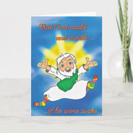 Cartão 'If God Wore Socks' Funny Sobriety Card