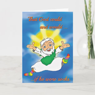 Cartão 'If God Wore Socks' Funny Sobriety Card