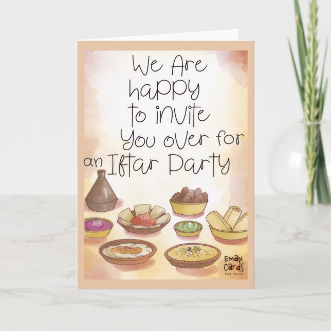 Cartão Iftar Invite - Nice Meal (Frente)